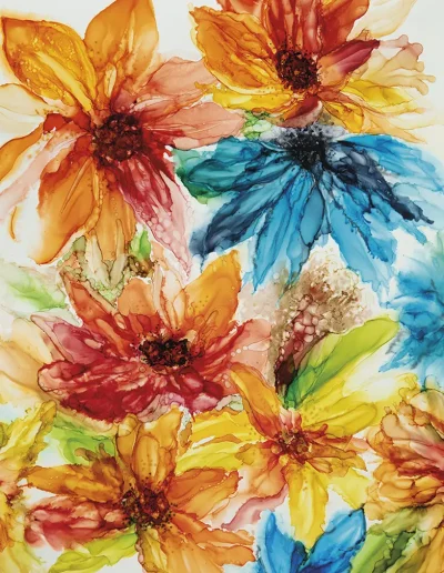 Buntes Blumenbeet