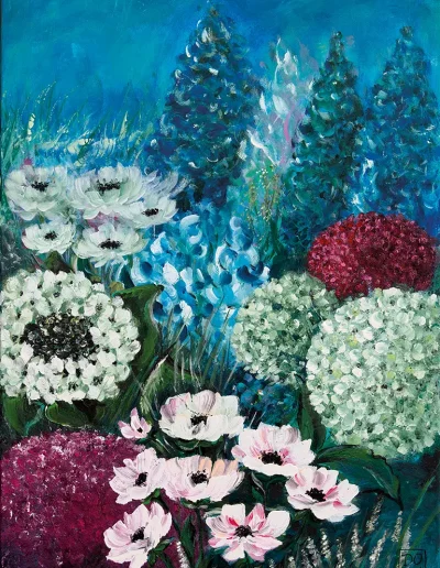 Sommerliches Blumenbeet